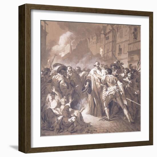 President Mole Returning from the Palais-Royal During the Fronde-Francois Andre Vincent-Framed Giclee Print