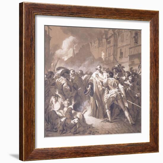 President Mole Returning from the Palais-Royal During the Fronde-Francois Andre Vincent-Framed Giclee Print