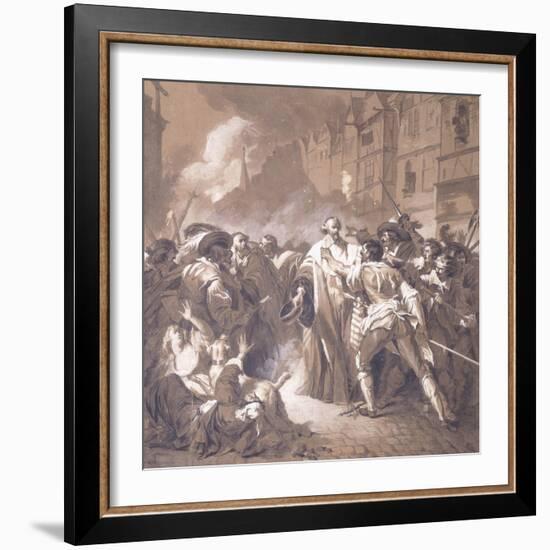 President Mole Returning from the Palais-Royal During the Fronde-Francois Andre Vincent-Framed Giclee Print