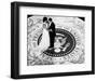 President Obama and The First Lady (b/w)-Celebrity Photography-Framed Art Print