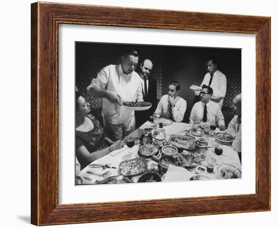 President of Restaurant Associates Jerome Brody at La Fonda Del Sol Restaurant-Yale Joel-Framed Photographic Print
