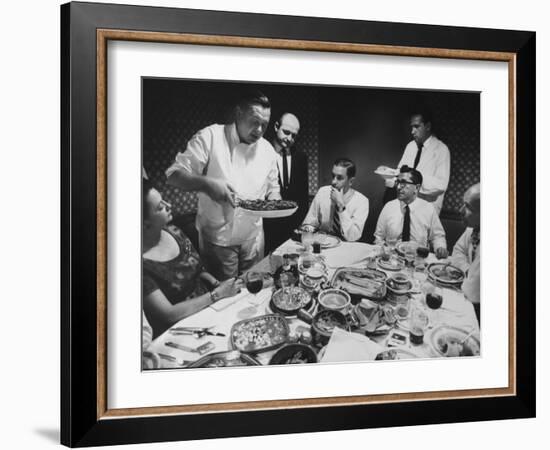 President of Restaurant Associates Jerome Brody at La Fonda Del Sol Restaurant-Yale Joel-Framed Photographic Print