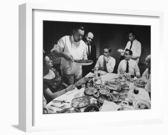 President of Restaurant Associates Jerome Brody at La Fonda Del Sol Restaurant-Yale Joel-Framed Photographic Print