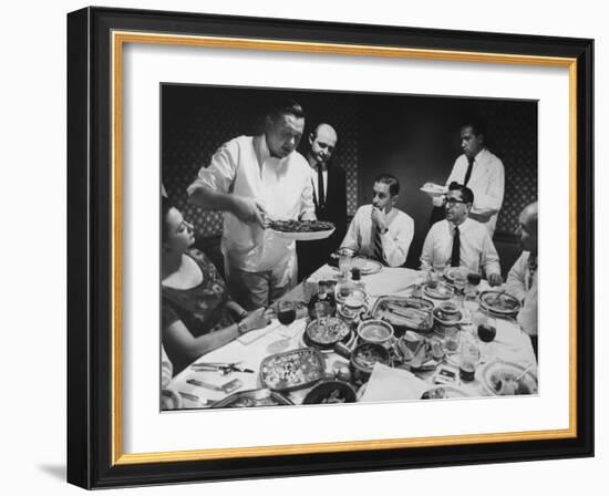 President of Restaurant Associates Jerome Brody at La Fonda Del Sol Restaurant-Yale Joel-Framed Photographic Print