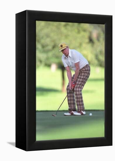 President Reagan Playing Golf at the Annenberg Estate in Rancho Mirage California, Dec. 30, 1986-null-Framed Stretched Canvas