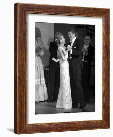 President Ronald Reagan and His Wife-null-Framed Photographic Print