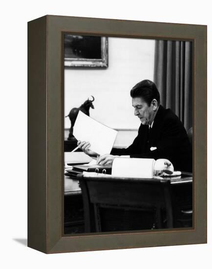 President, Ronald Reagan, April, 1981-null-Framed Stretched Canvas