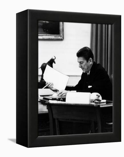 President, Ronald Reagan, April, 1981-null-Framed Stretched Canvas