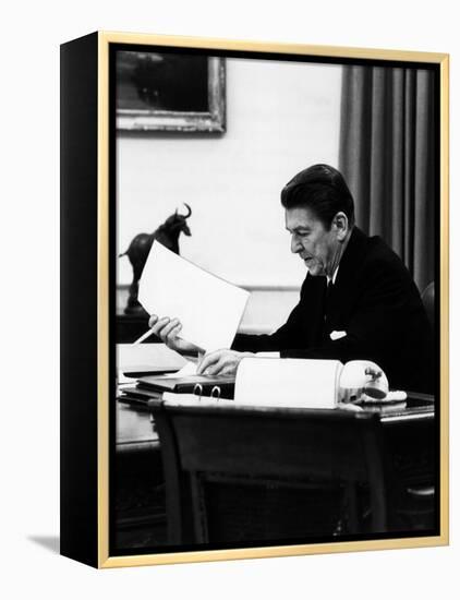 President, Ronald Reagan, April, 1981-null-Framed Stretched Canvas