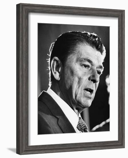 President, Ronald Reagan, During His 1976 Campaign for the Presidency, April 23, 1976-null-Framed Photo