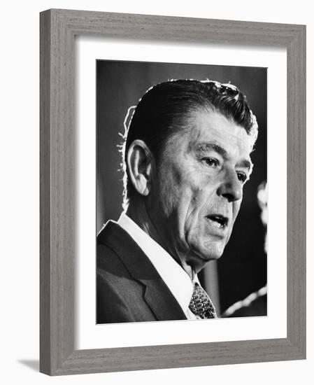 President, Ronald Reagan, During His 1976 Campaign for the Presidency, April 23, 1976-null-Framed Photo