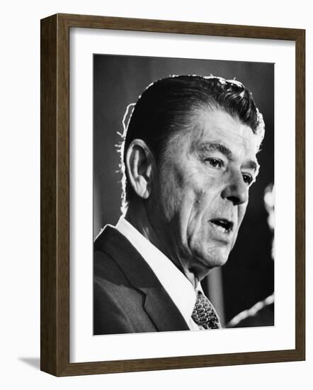 President, Ronald Reagan, During His 1976 Campaign for the Presidency, April 23, 1976-null-Framed Photo