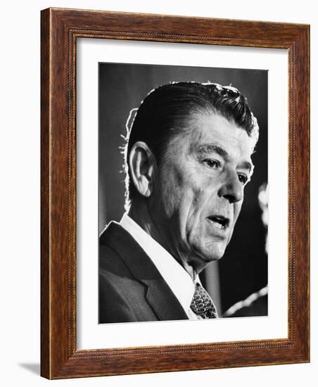 President, Ronald Reagan, During His 1976 Campaign for the Presidency, April 23, 1976-null-Framed Photo