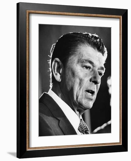 President, Ronald Reagan, During His 1976 Campaign for the Presidency, April 23, 1976-null-Framed Photo