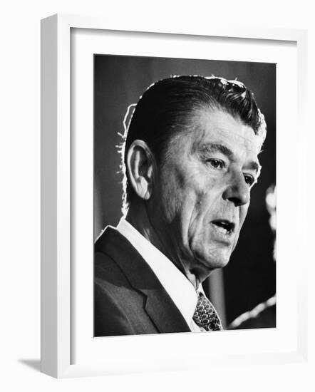 President, Ronald Reagan, During His 1976 Campaign for the Presidency, April 23, 1976-null-Framed Photo