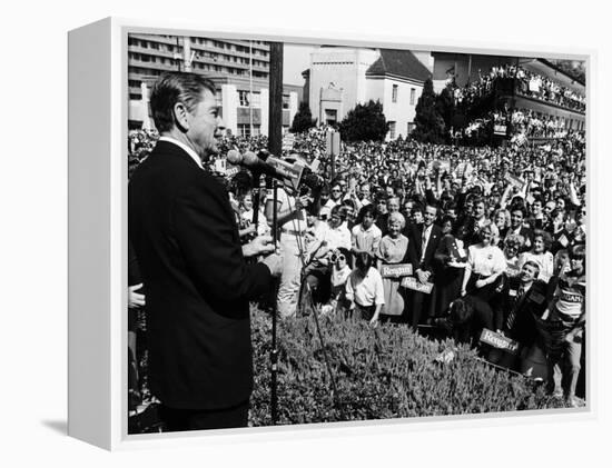 President, Ronald Reagan, During His Campaign for the Presidency, Alabama, 1980-null-Framed Stretched Canvas