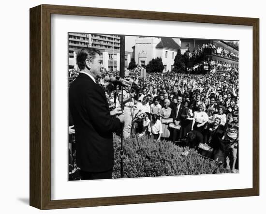 President, Ronald Reagan, During His Campaign for the Presidency, Alabama, 1980-null-Framed Photo