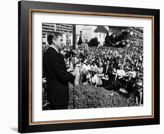 President, Ronald Reagan, During His Campaign for the Presidency, Alabama, 1980-null-Framed Photo