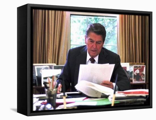 President Ronald Reagan-null-Framed Premier Image Canvas