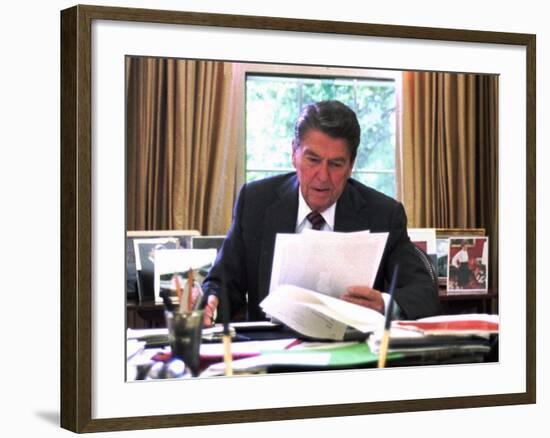 President Ronald Reagan-null-Framed Photographic Print