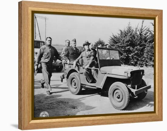 President Roosevelt reviewing American forces in Morocco, 1943-null-Framed Premier Image Canvas