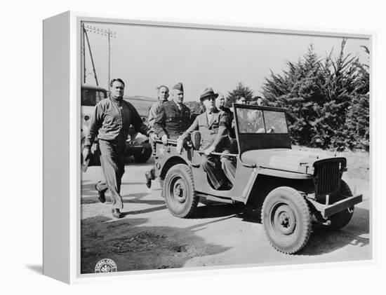 President Roosevelt reviewing American forces in Morocco, 1943-null-Framed Premier Image Canvas