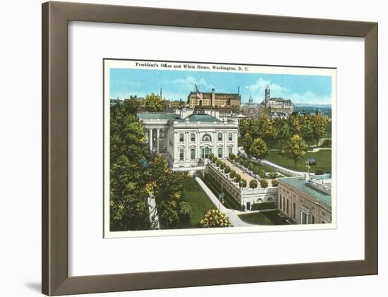 President's Office, White House, Washington D.C.-null-Framed Art Print