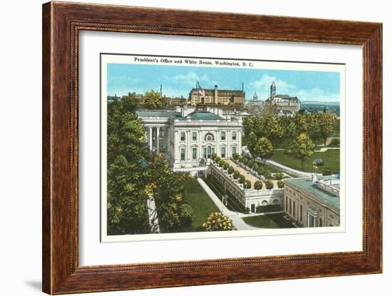 President's Office, White House, Washington D.C.-null-Framed Art Print