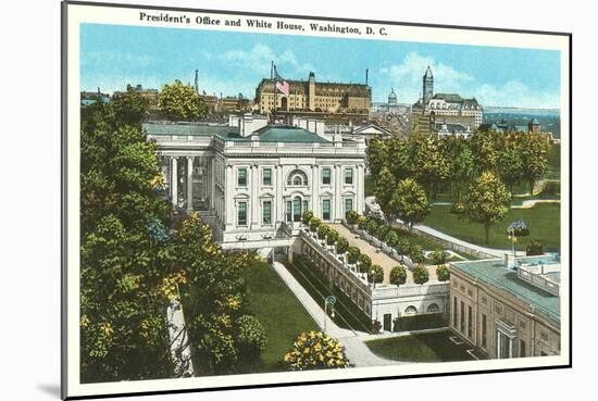 President's Office, White House, Washington D.C.-null-Mounted Art Print