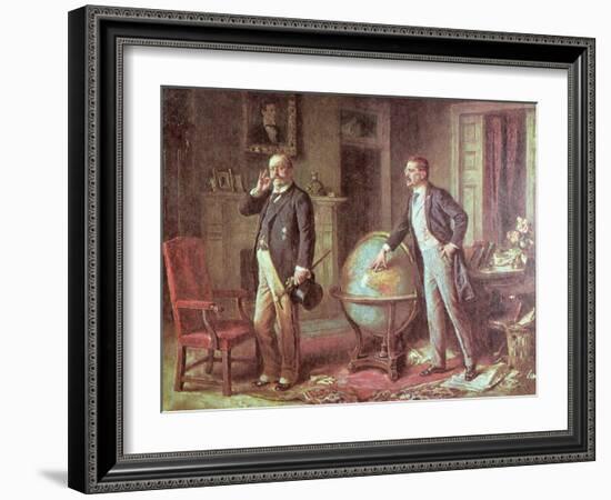 President Theodore Roosevelt of the United States of America and the German Kaiser Wilhelm II-Jean Leon Gerome Ferris-Framed Giclee Print