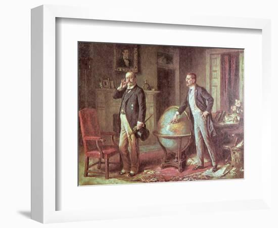 President Theodore Roosevelt of the United States of America and the German Kaiser Wilhelm II-Jean Leon Gerome Ferris-Framed Giclee Print