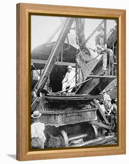 President Theodore Roosevelt, T the Culebra Cut During the Digging of the Panama Canal, 1906-null-Framed Premier Image Canvas