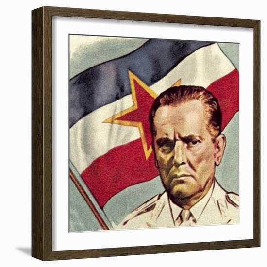 President Tito of Yugoslavia-English School-Framed Giclee Print