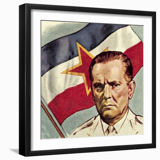 President Tito of Yugoslavia-English School-Framed Giclee Print