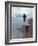 Presidential Candidate Bobby Kennedy and His Dog, Freckles, Running on Beach-Bill Eppridge-Framed Photographic Print