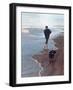 Presidential Candidate Bobby Kennedy and His Dog, Freckles, Running on Beach-Bill Eppridge-Framed Photographic Print
