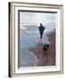 Presidential Candidate Bobby Kennedy and His Dog, Freckles, Running on Beach-Bill Eppridge-Framed Photographic Print