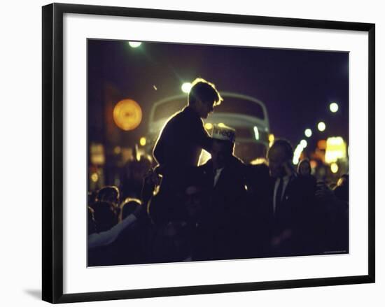 Presidential Contender Bobby Kennedy Campaigning-Bill Eppridge-Framed Photographic Print