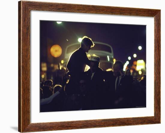 Presidential Contender Bobby Kennedy Campaigning-Bill Eppridge-Framed Photographic Print