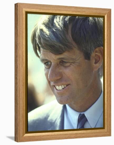 Presidential Contender Bobby Kennedy During Campaign-Bill Eppridge-Framed Premier Image Canvas