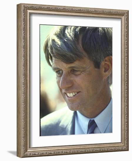 Presidential Contender Bobby Kennedy During Campaign-Bill Eppridge-Framed Photographic Print