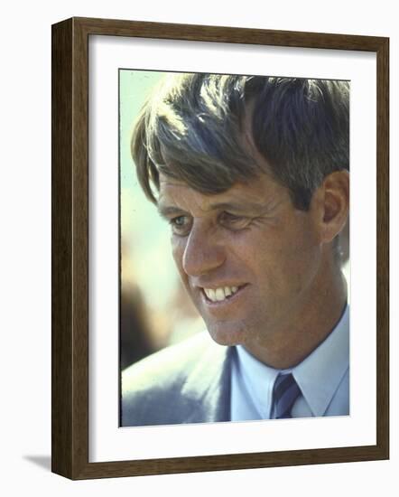 Presidential Contender Bobby Kennedy During Campaign-Bill Eppridge-Framed Photographic Print