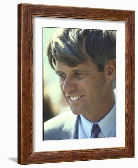 Presidential Contender Bobby Kennedy During Campaign-Bill Eppridge-Framed Photographic Print