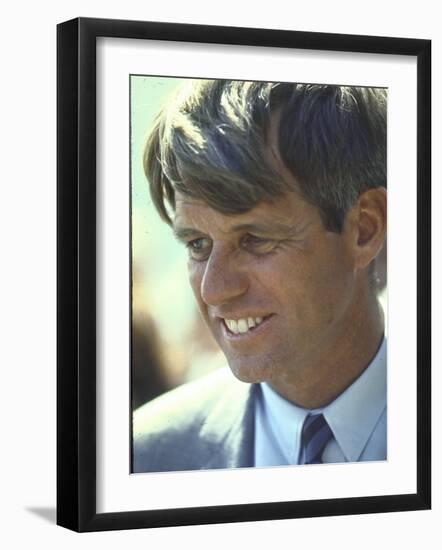 Presidential Contender Bobby Kennedy During Campaign-Bill Eppridge-Framed Photographic Print