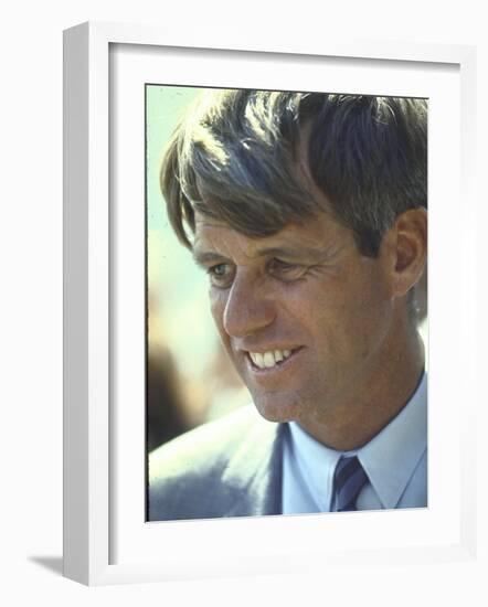 Presidential Contender Bobby Kennedy During Campaign-Bill Eppridge-Framed Photographic Print