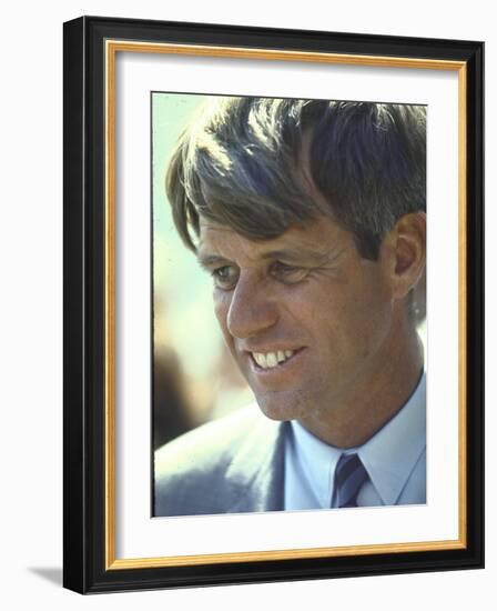 Presidential Contender Bobby Kennedy During Campaign-Bill Eppridge-Framed Photographic Print