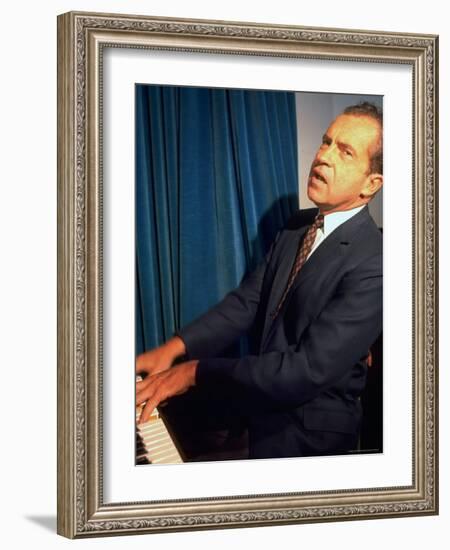 Presidential Nominee Richard Nixon the Day After His Acceptance Speech at Key Biscayne-Arthur Schatz-Framed Photographic Print