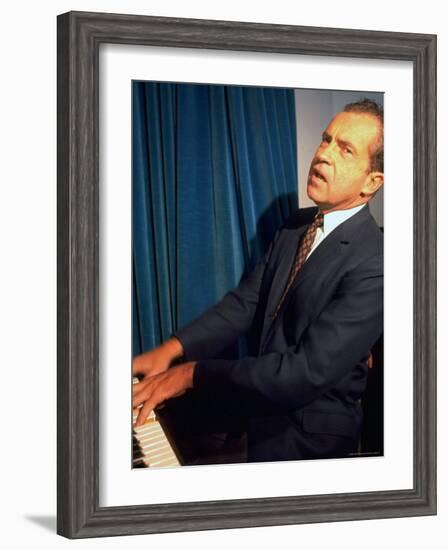 Presidential Nominee Richard Nixon the Day After His Acceptance Speech at Key Biscayne-Arthur Schatz-Framed Photographic Print