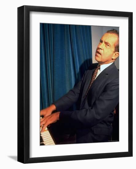 Presidential Nominee Richard Nixon the Day After His Acceptance Speech at Key Biscayne-Arthur Schatz-Framed Photographic Print