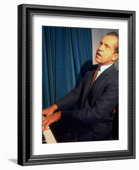 Presidential Nominee Richard Nixon the Day After His Acceptance Speech at Key Biscayne-Arthur Schatz-Framed Photographic Print